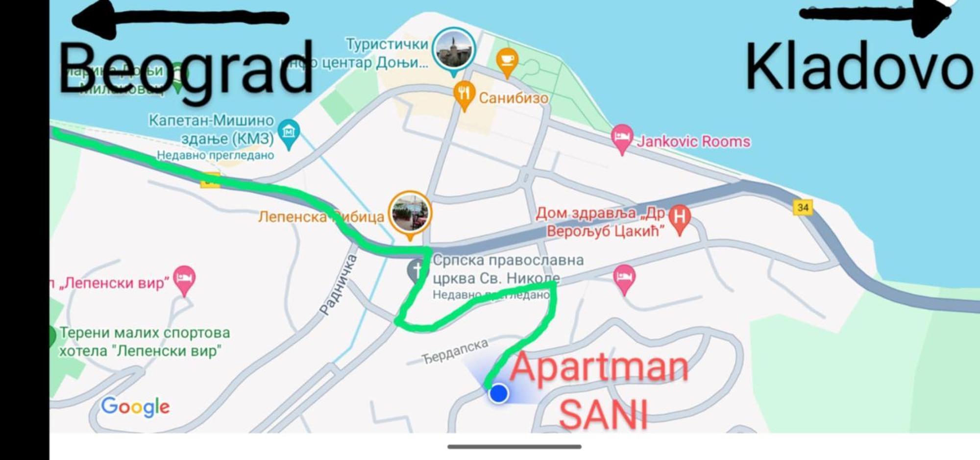 Apartman Sani Donji Milanovac Extérieur photo